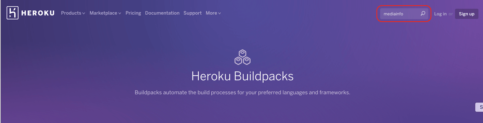 Search Heroku Buildpacks
